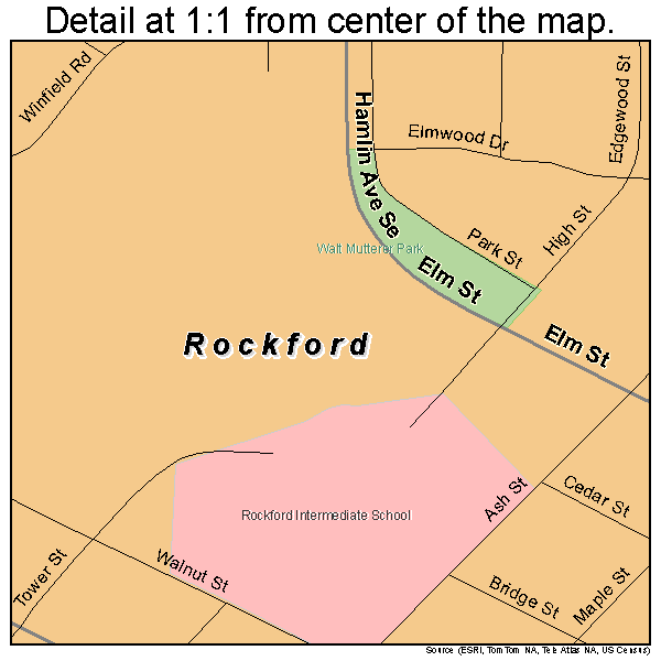 Rockford, Minnesota road map detail