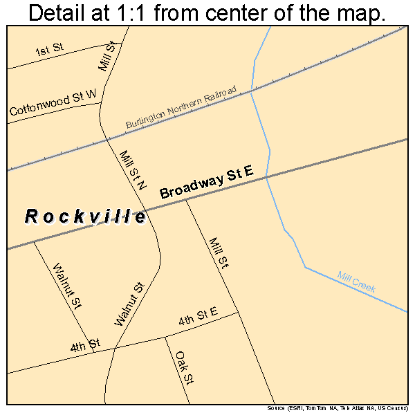 Rockville, Minnesota road map detail