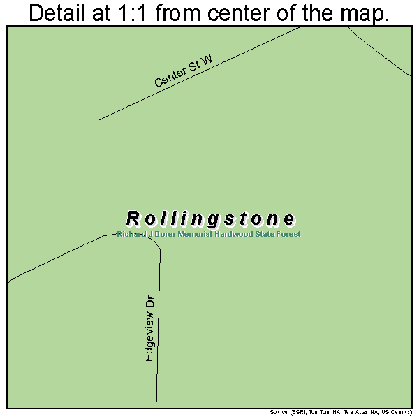 Rollingstone, Minnesota road map detail