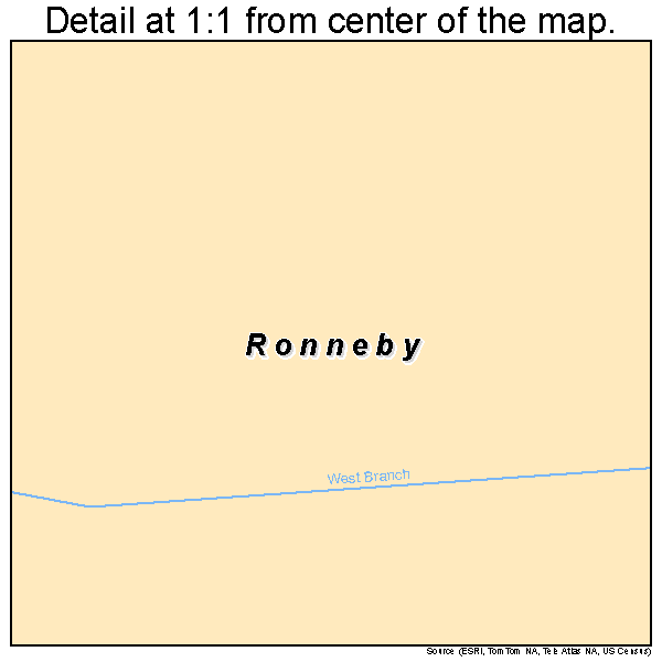 Ronneby, Minnesota road map detail