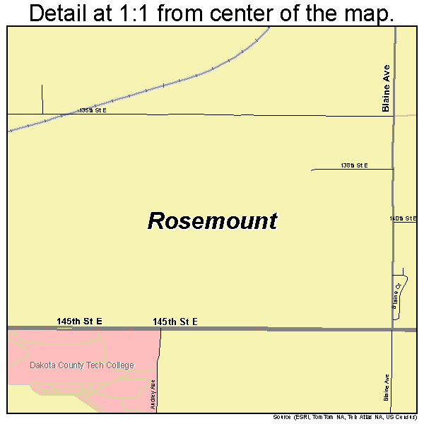 Rosemount, Minnesota road map detail