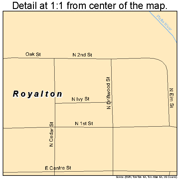 Royalton, Minnesota road map detail