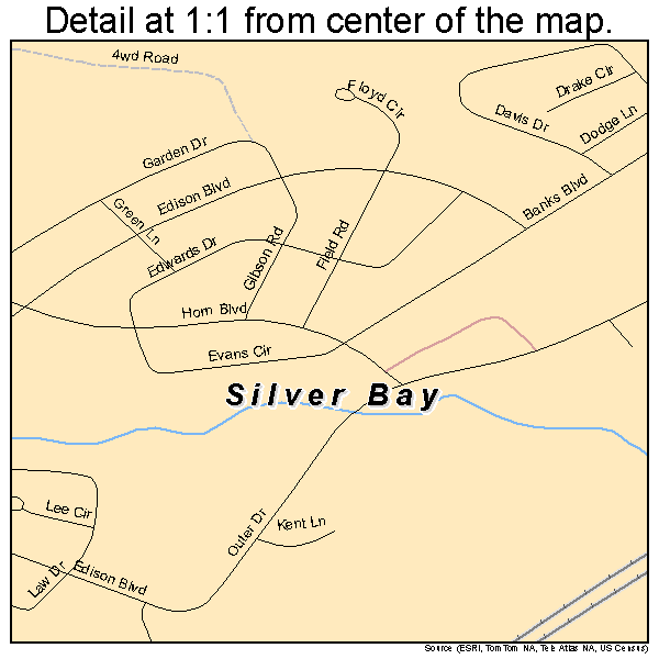 Silver Bay, Minnesota road map detail