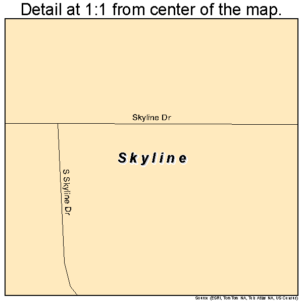 Skyline, Minnesota road map detail