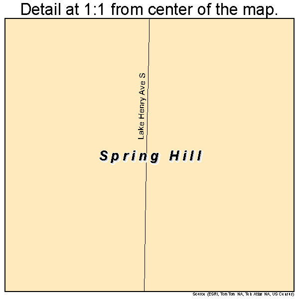 Spring Hill, Minnesota road map detail