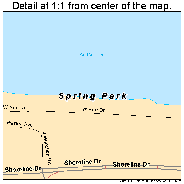 Spring Park, Minnesota road map detail
