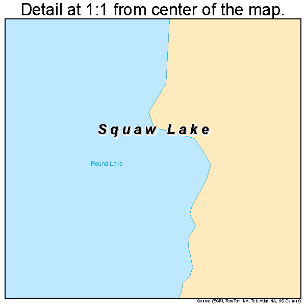 Squaw Lake, Minnesota road map detail