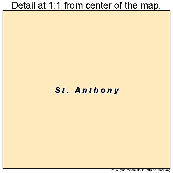 St. Anthony, Minnesota road map detail