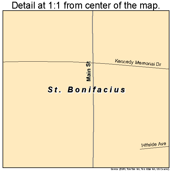 St. Bonifacius, Minnesota road map detail