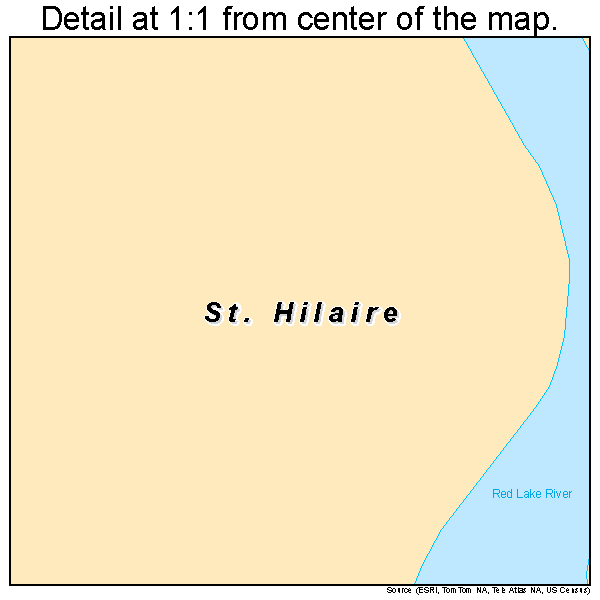 St. Hilaire, Minnesota road map detail