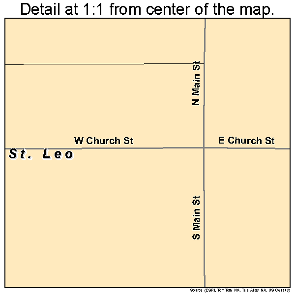 St. Leo, Minnesota road map detail