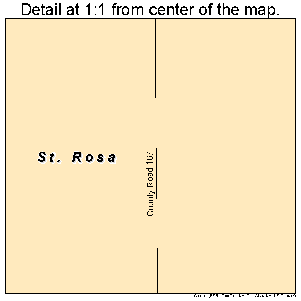 St. Rosa, Minnesota road map detail