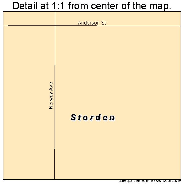 Storden, Minnesota road map detail