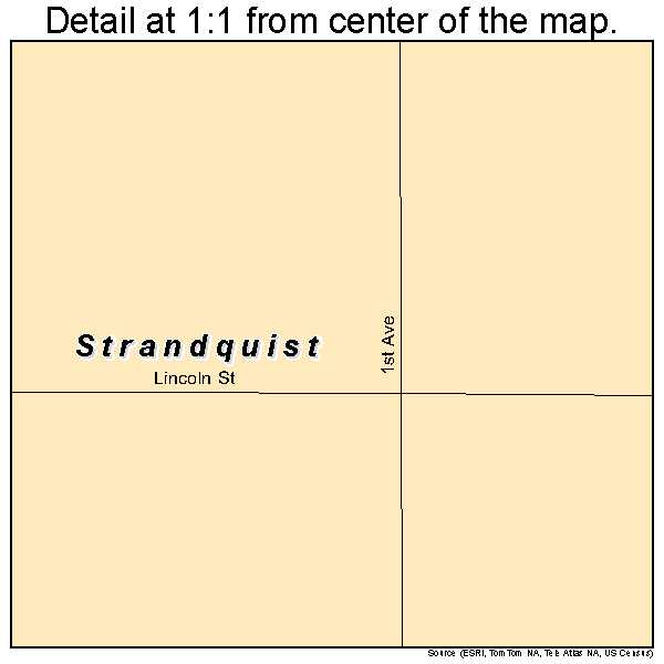 Strandquist, Minnesota road map detail