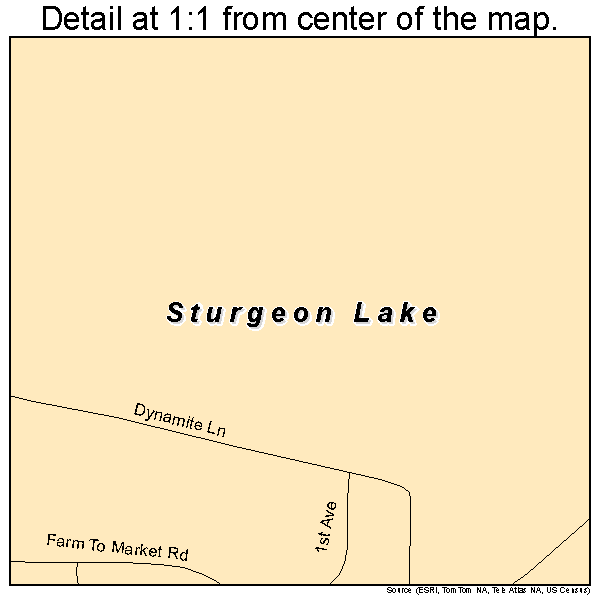 Sturgeon Lake, Minnesota road map detail