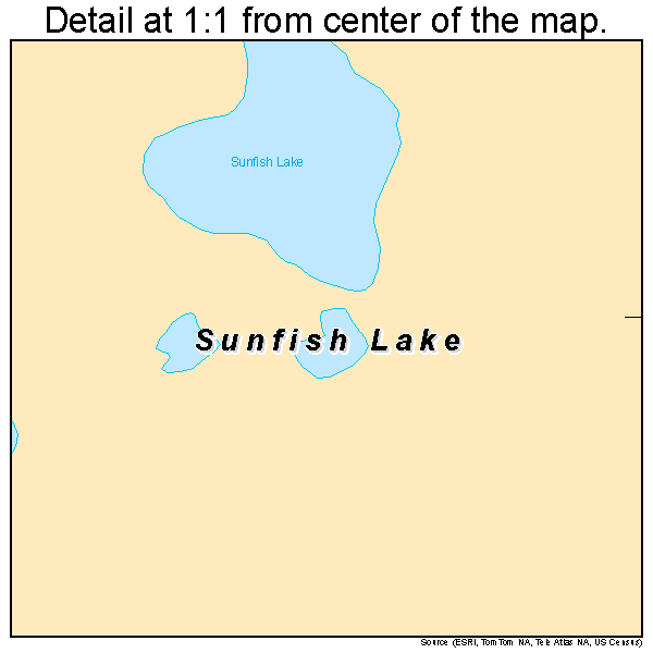 Sunfish Lake, Minnesota road map detail