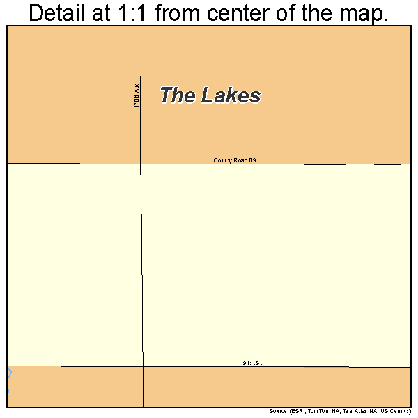 The Lakes, Minnesota road map detail