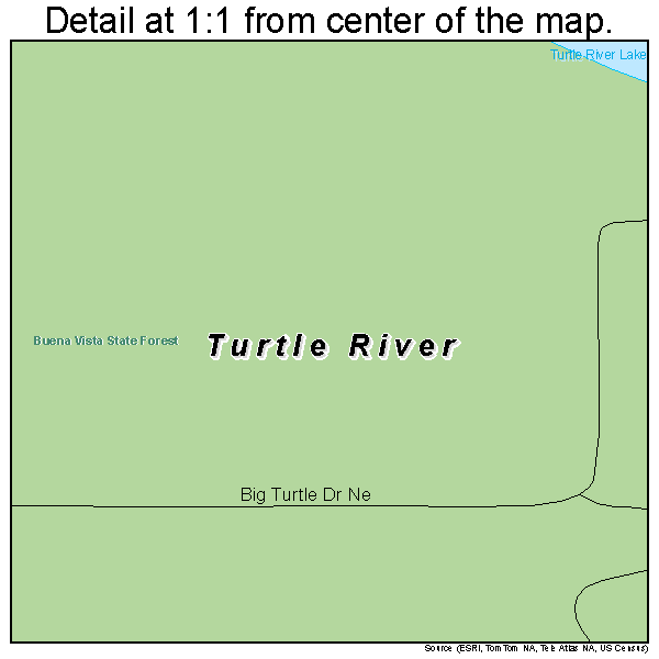 Turtle River, Minnesota road map detail