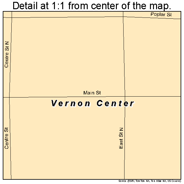Vernon Center, Minnesota road map detail