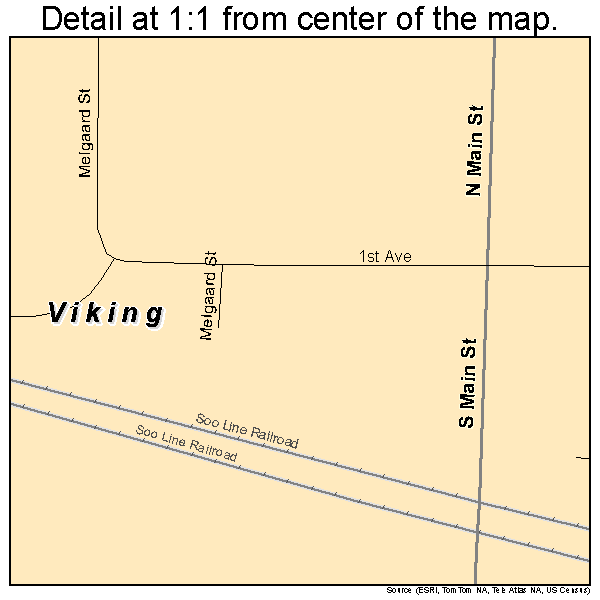 Viking, Minnesota road map detail