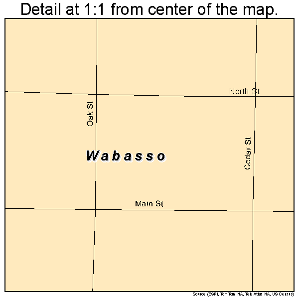 Wabasso, Minnesota road map detail