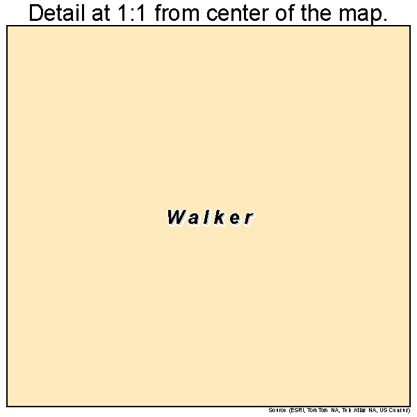 Walker, Minnesota road map detail