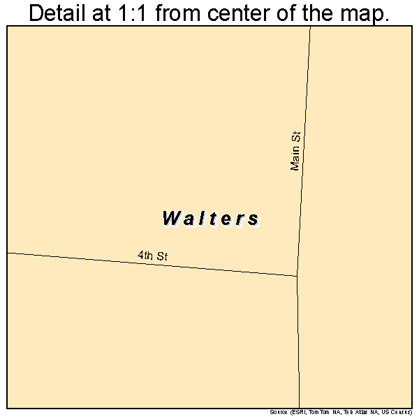 Walters, Minnesota road map detail