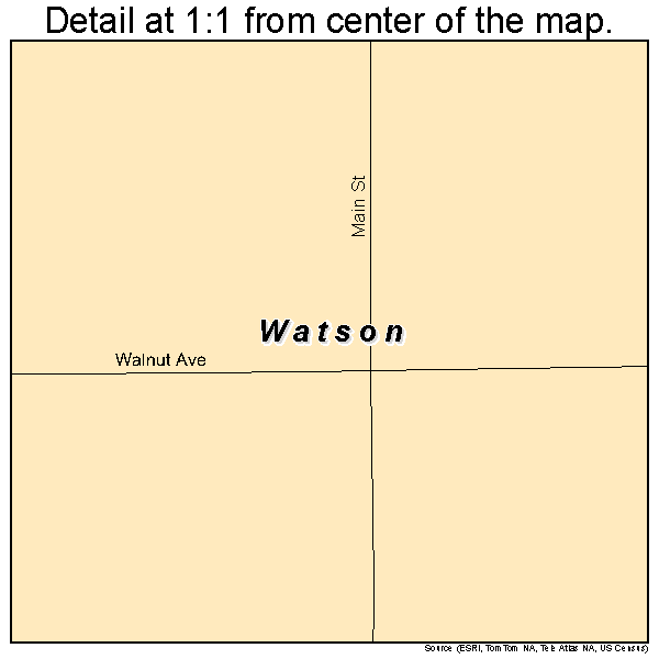 Watson, Minnesota road map detail
