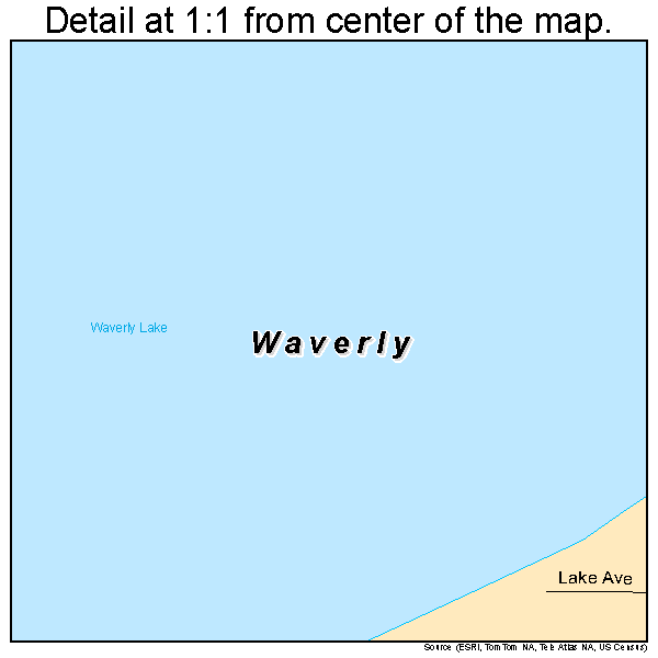 Waverly, Minnesota road map detail