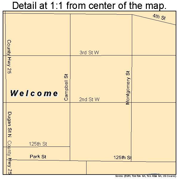 Welcome, Minnesota road map detail