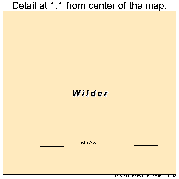 Wilder, Minnesota road map detail