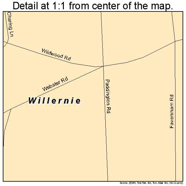 Willernie, Minnesota road map detail