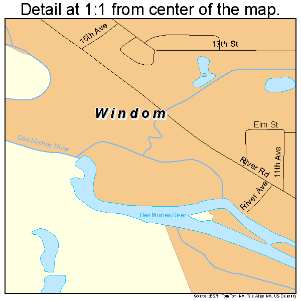 Windom, Minnesota road map detail