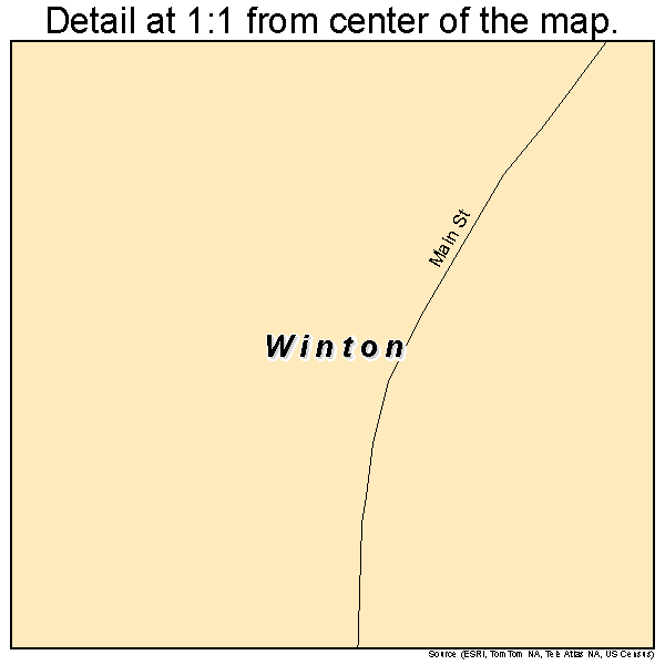 Winton, Minnesota road map detail