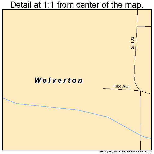 Wolverton, Minnesota road map detail