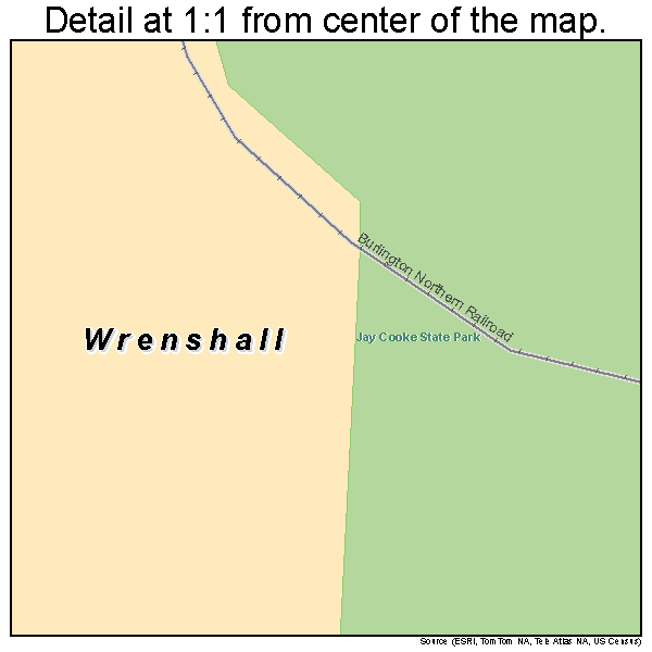 Wrenshall, Minnesota road map detail
