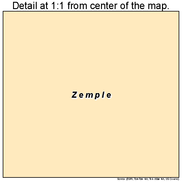 Zemple, Minnesota road map detail