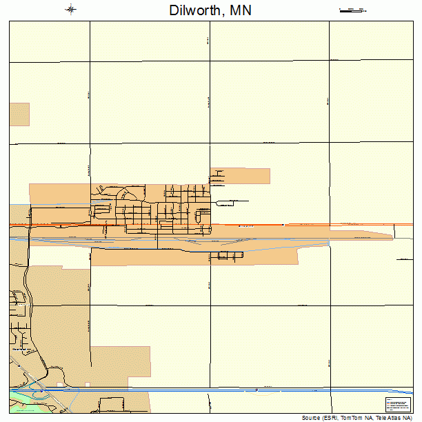 Dilworth, MN street map