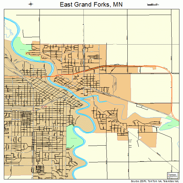 East Grand Forks, MN street map