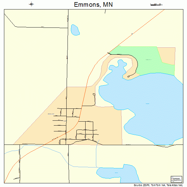 Emmons, MN street map