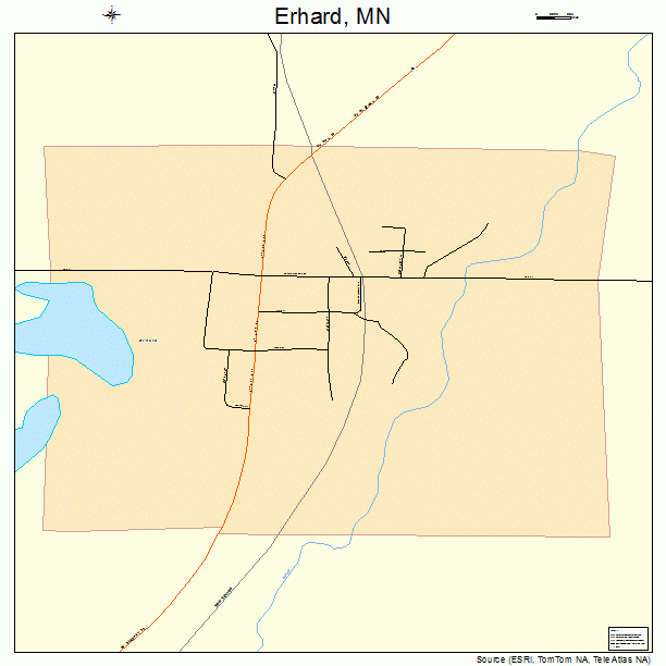 Erhard, MN street map