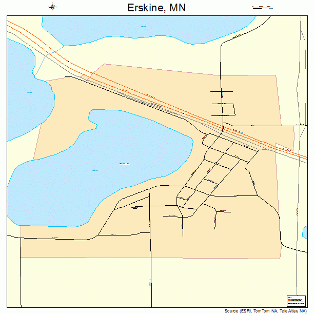 Erskine, MN street map