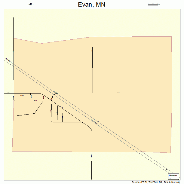 Evan, MN street map