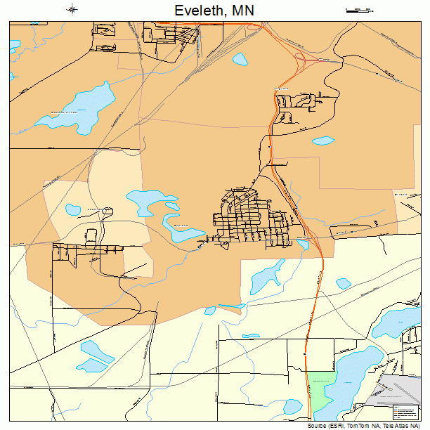 Eveleth, MN street map