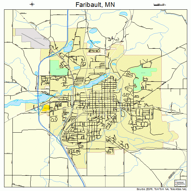 Faribault, MN street map