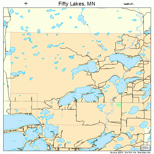 Fifty Lakes, MN street map