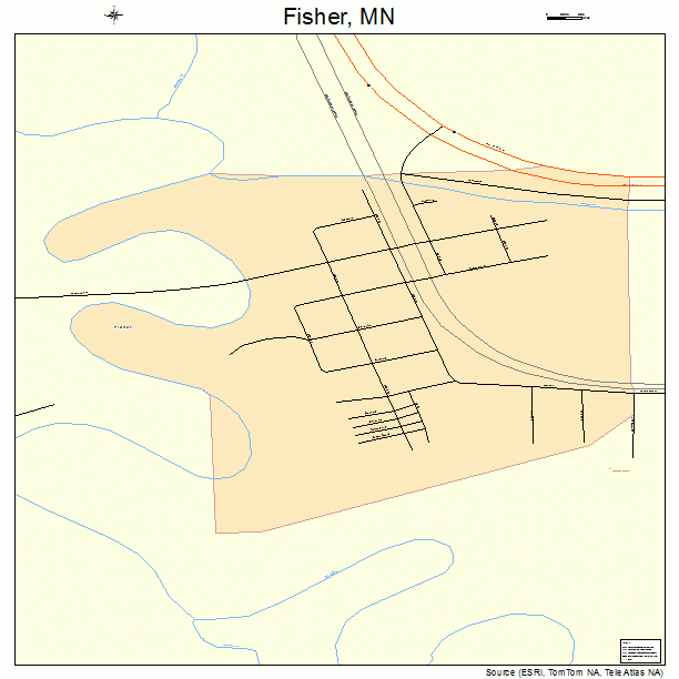 Fisher, MN street map