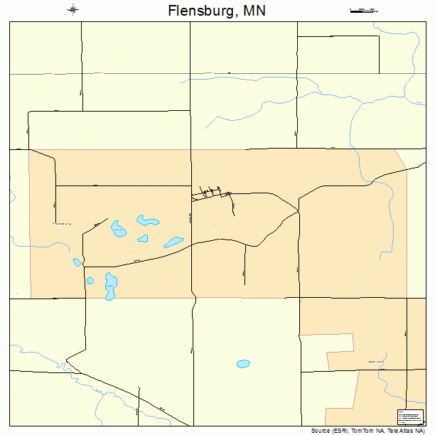 Flensburg, MN street map