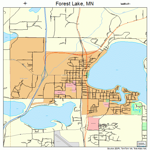 Forest Lake, MN street map