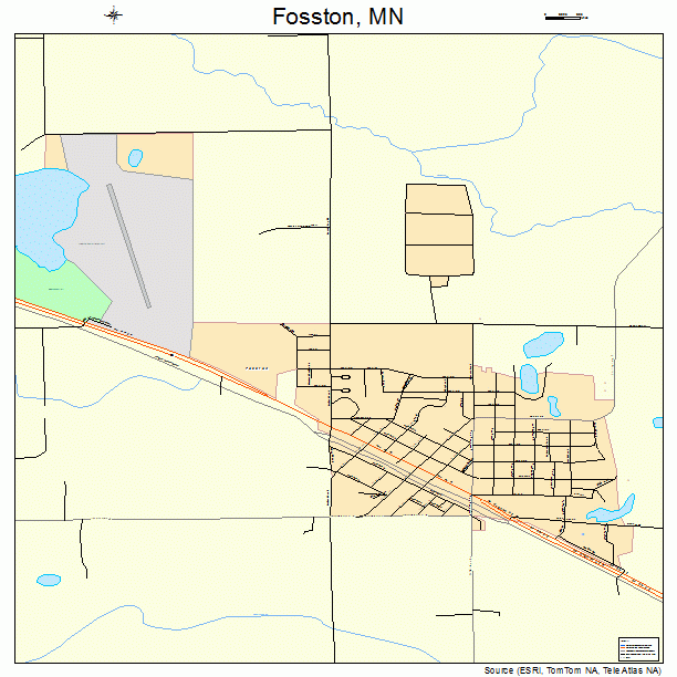 Fosston, MN street map